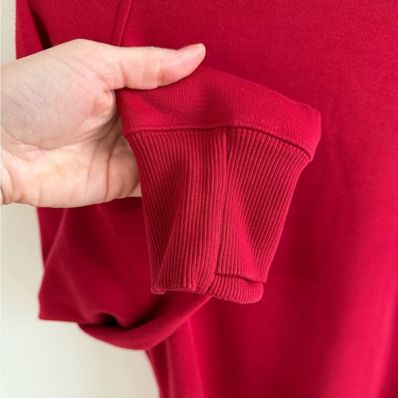 Athleta Cozy Karma Sweatshirt Dress - Red - Size Medium - Picture 13 of 16